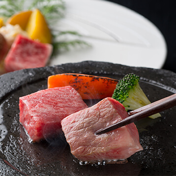 県産鳥取和牛のステーキ